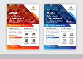 Abstract business conference and event flyer template design vector