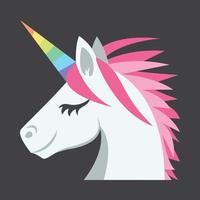 pink unicorn illustration vector