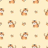 Seamless pattern of tigers for decorated as background, fabric, clothes, etc. vector