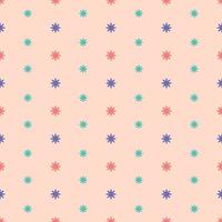 Seamless pattern of colorful stars on pastel orange background vector