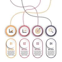 Circle infographic template four option, process or step for business presentation vector