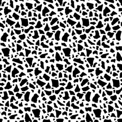 Black and White Terrazzo Vector Seamless Pattern