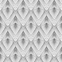 Black and White Geometric Vector Seamless Pattern