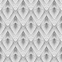 Black and White Geometric Vector Seamless Pattern