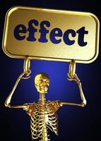 effect word and golden skeleton photo