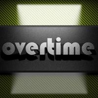 overtime word of iron on carbon photo