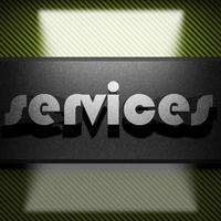services word of iron on carbon photo