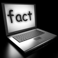 fact word on laptop photo