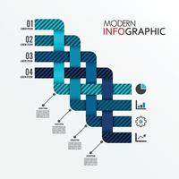 plantilla de infografía vectorial con etiqueta de papel 3d, concepto de negocio con 4 opciones. para contenido, diagrama, diagrama de flujo, pasos, partes, infografías de línea de tiempo, flujo de trabajo, gráfico. vector