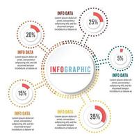 plantilla de opciones de infografía abstracta. ilustración vectorial se puede usar para diseño de flujo de trabajo, diagrama, opciones de pasos comerciales, banner, diseño web. vector