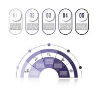 plantilla de infografía vectorial con etiqueta de papel 3d, círculos integrados. concepto de negocio con opciones. para contenido, diagrama, diagrama de flujo, pasos, partes, infografías de línea de tiempo, diseño de flujo de trabajo, gráfico vector