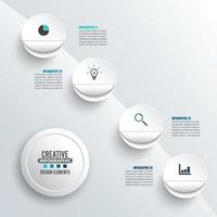 Abstract elements of graph infographic template with label, integrated circles. Business concept with 4 options. For content, diagram, flowchart, steps, parts, timeline infographics, workflow layout. vector