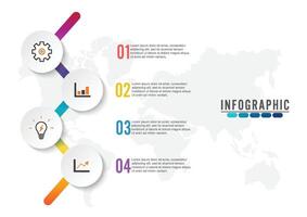 Infographic element with four options vector