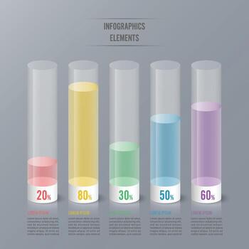 Infographic design template can be used for workflow layout, diagram, number options, web design. Infographic business concept with options, parts, steps or processes. Abstract background. vector