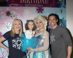 LOS ANGELES  NOV 26, Adrienne Frantz, Amelie Bailey, Elsa Impersonator, Scott Bailey at the Amelie Bailey 2nd Birthday Party at Private Residence on November 26, 2017 in Studio City, CA photo