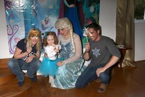 LOS ANGELES  NOV 26, Adrienne Frantz, Amelie Bailey, Elsa Impersonator, Scott Bailey at the Amelie Bailey 2nd Birthday Party at Private Residence on November 26, 2017 in Studio City, CA photo