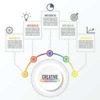 Vector infographic template with 3D paper label, integrated circles. Business concept with options. For content, diagram, flowchart, steps, parts, timeline infographics, workflow layout, chart