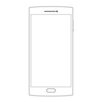 Outline drawing smartphone. Outline Dialogue Icon isolated on grey background. Line Chat symbol for your web site design, logo, app, UI. Editable stroke. Vector illustration. EPS10