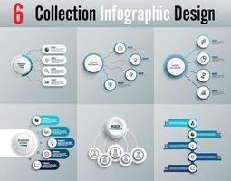 El vector de diseño infográfico y los iconos de marketing se pueden utilizar para el diseño del flujo de trabajo, el diagrama, el informe anual y el diseño web. concepto de negocio con 4 y 5 opciones, pasos o procesos.