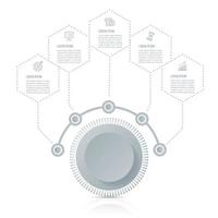 Vector infographic template with 3D paper label, integrated circles. Business concept with options. For content, diagram, flowchart, steps, parts, timeline infographics, workflow layout, chart