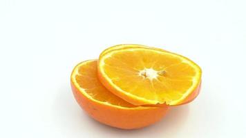 slow motion shot van sinaasappel video