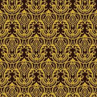 Seamless damask pattern vector