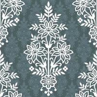 Seamless damask pattern vector