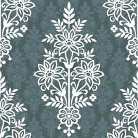 Seamless damask pattern vector