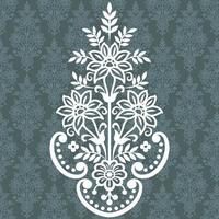 Seamless damask pattern vector