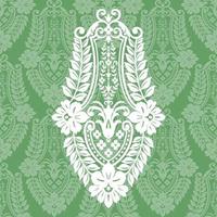 Seamless damask pattern vector