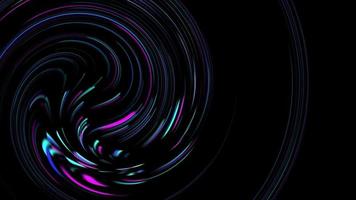 bucle sin interrupción abstracto de círculo de neón de renderizado 3d.luces de neón brillantes, luces de neón brillantes - loopable video