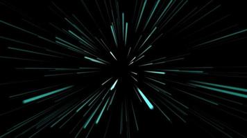 Hyperraumsprung durch die Sterne in einen fernen Raum, Hyperraumsprung-FX-Hintergrund mit leuchtendem Starburst, Hyperraumsprung auf Lichtgeschwindigkeit wie ein Effekt in Star Wars, Star Burst oder Star Trails Explosion