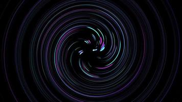 abstracte naadloze loops van 3d render neon circle.glowing neonlichten, gloeiende neonlichten - loopable