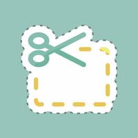 Sticker line cut Coupon. suitable for Business symbol. simple design editable. design template vector. simple symbol illustration vector