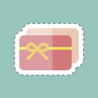 tarjeta de regalo de corte de línea de pegatina. adecuado para el símbolo de negocios. diseño simple editable. vector de plantilla de diseño. ilustración de símbolo simple
