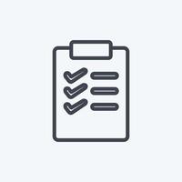 lista de deseos de iconos. adecuado para el símbolo de negocios. estilo de línea diseño simple editable. vector de plantilla de diseño. ilustración de símbolo simple