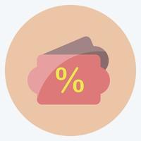 descuento de icono. adecuado para el símbolo de negocios. estilo plano diseño simple editable. vector de plantilla de diseño. ilustración de símbolo simple
