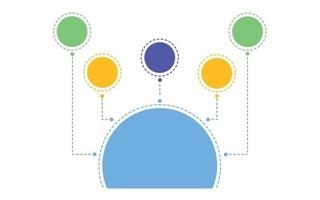 ilustración vectorial creativa de la plantilla infográfica de mapa mental aislada en un fondo transparente con lugar para su contenido. vector