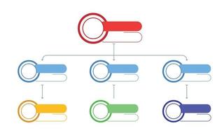 diagrama de flujo diagramas de flujo de flujo de trabajo, gráfico de infografías estructurales de negocios y diagramas de flujo conjunto de vectores aislados. estructura de jerarquía empresarial, diagrama y diagrama de flujo organizativo
