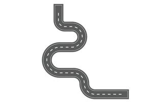 Winding road timeline concept vector