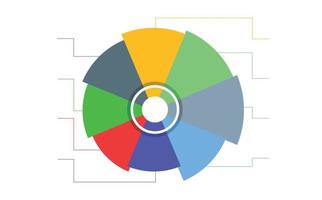 círculo de negocios iconos de infografía de línea de tiempo diseñados para plantilla de fondo abstracto elemento de hito diagrama moderno tecnología de proceso gráfico de presentación de datos de marketing digital vector