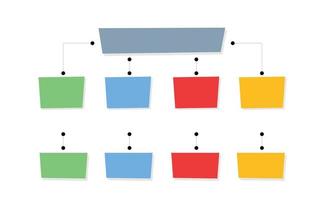 diagrama de flujo diagramas de flujo de flujo de trabajo, gráfico de infografías estructurales de negocios y diagramas de flujo conjunto de vectores aislados. estructura de jerarquía empresarial, diagrama y diagrama de flujo organizativo