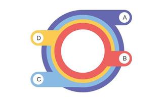 círculo de negocios iconos de infografía de línea de tiempo diseñados para plantilla de fondo abstracto elemento de hito diagrama moderno tecnología de proceso gráfico de presentación de datos de marketing digital vector