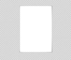 Blank white paper, empty paper background vector