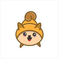 cute illustration of a dog animal, vector design.