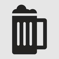 ilustración vectorial del icono del vaso de bebida, cerveza y refrescos. vector