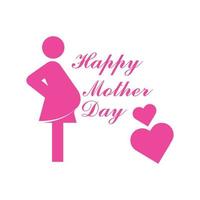 mother's day illustration, vector design.