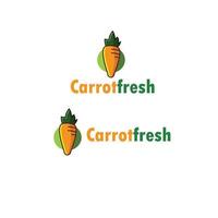 logo de zanahoria fresca vector