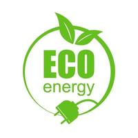 logotipo de energía ecológica vector