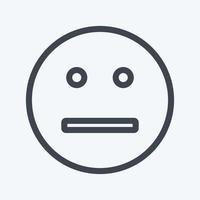 Icon Emoticon Not Talking. suitable for Emoticon symbol vector